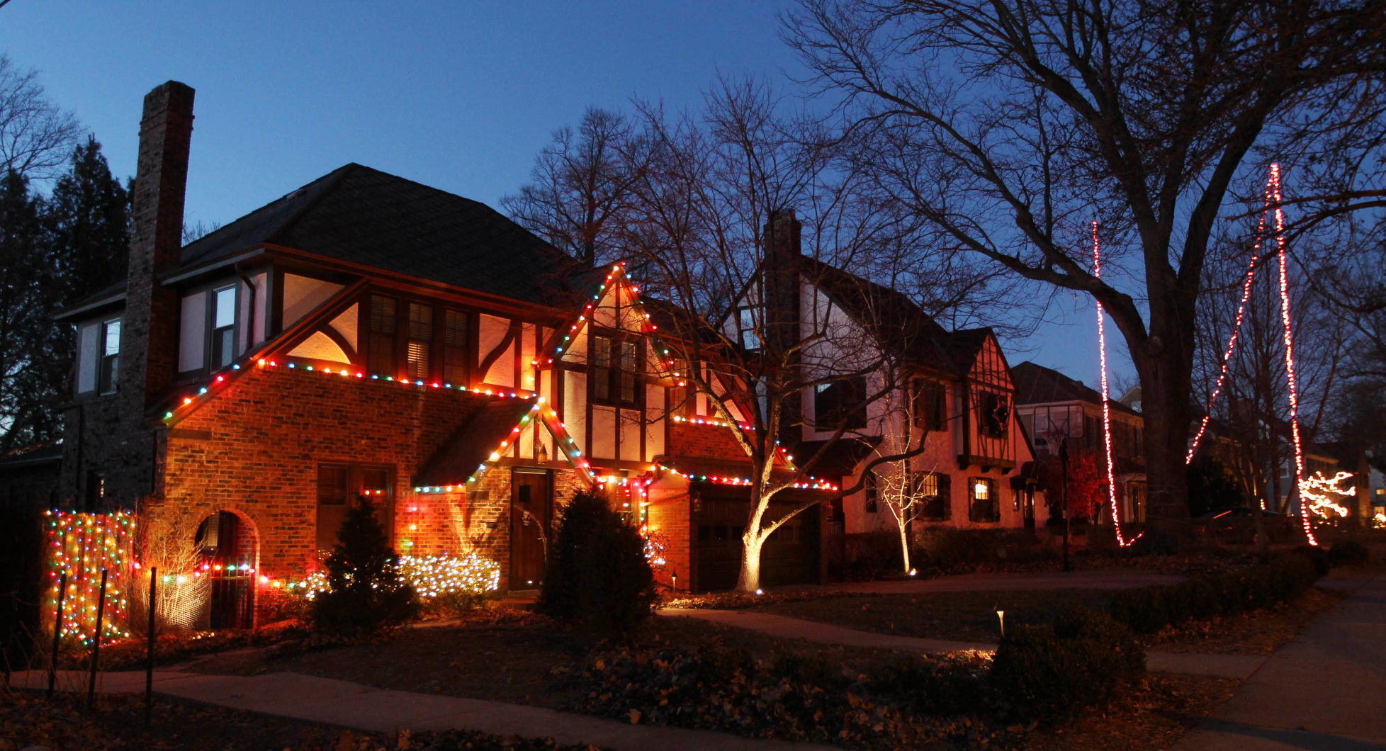 Christmas lights on display at 672 North 58th St.
